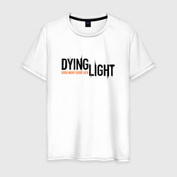 Мужская футболка DYING LIGHT GOOD NIGHT & GOOD LUCK LOGO