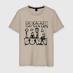 Мужская футболка Карикатура на группу System of a Down