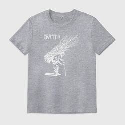 Футболка хлопковая мужская Led Zeppelin IV альбом, цвет: меланж