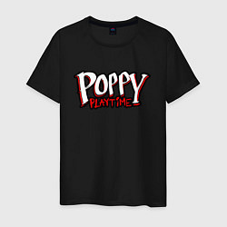 Футболка хлопковая мужская Poppy Playtime: Logo, цвет: черный