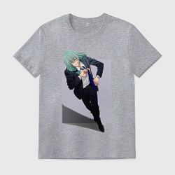 Футболка хлопковая мужская Махито из Магической Битвы 1000 летний ребенок, цвет: меланж