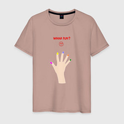 Мужская футболка Рука ледяного убийцы с разноцветными ногтями