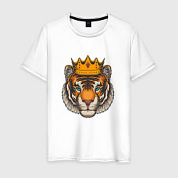Мужская футболка Тигр в короне Tiger in the crown