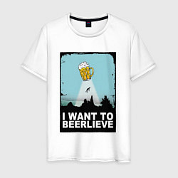 Мужская футболка I WANT TO BEERLIEVE