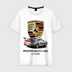 Футболка хлопковая мужская Porsche GT 3 RS Motorsport, цвет: белый