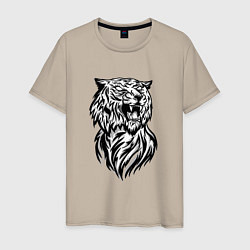 Мужская футболка Тигр со шрамом на глазу
