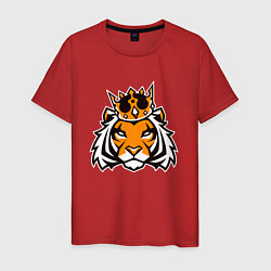 Мужская футболка Тигр в короне Tiger in crown