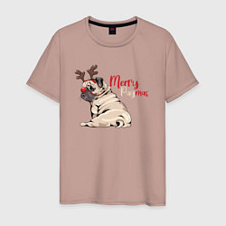 Мужская футболка Merry Pugmas