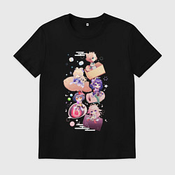 Футболка хлопковая мужская Чиби Инадзума, цвет: черный