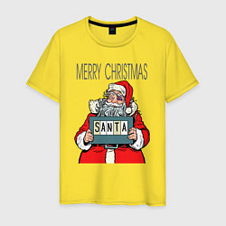 Мужская футболка Merry Christmas: Санта с синяком