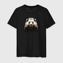 Мужская футболка Медведь над лесом