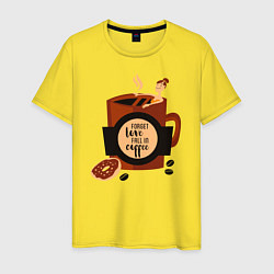Мужская футболка Девушка в чашке кофе