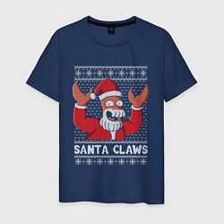 Мужская футболка ЗОЙДБЕРГ КЛАУС, SANTA CLAWS ФУТУРАМА