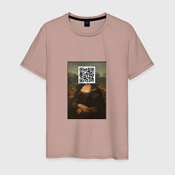 Мужская футболка QR Mona Lisa