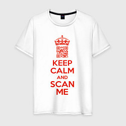 Мужская футболка Keep calm and scan me - fuck off