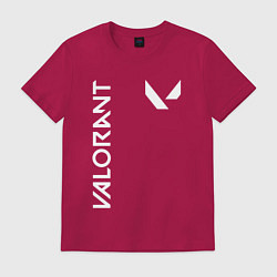Футболка хлопковая мужская Valorant - Logo, цвет: маджента
