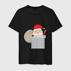 Мужская футболка Дед Мороз в трубе
