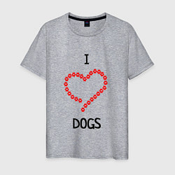 Мужская футболка I Люблю Dogs