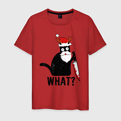 Мужская футболка НОВОГОДНИЙ WHAT CAT