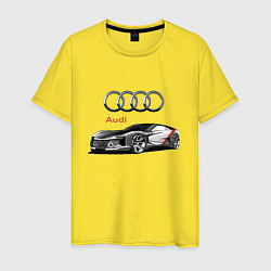 Мужская футболка Ауди - автоспорт концепт эскиз