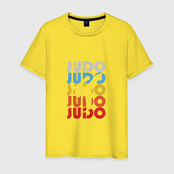 Футболка хлопковая мужская Sport Judo, цвет: желтый