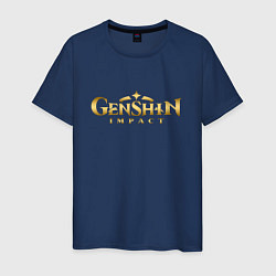 Мужская футболка GOLD LOGO GENSHIN IMPACT