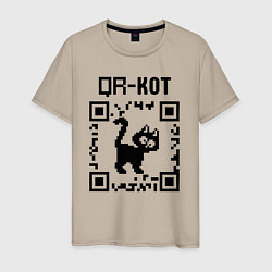 Мужская футболка QR кот КОТИК