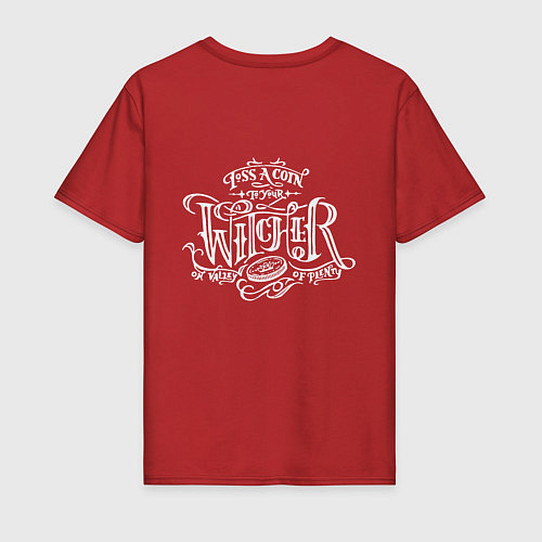 Мужская футболка Witcher Генри Кавилл / Красный – фото 2