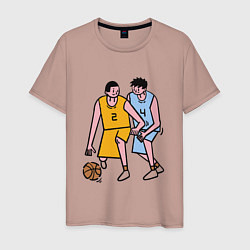 Футболка хлопковая мужская Баскетбол Куроко 2022, цвет: пыльно-розовый