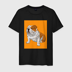 Мужская футболка Английский бульдог собака