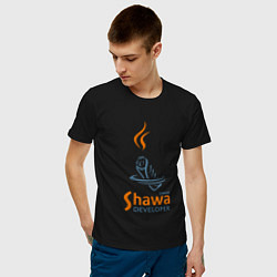 Футболка хлопковая мужская Senior Shawa Developer, цвет: черный — фото 2