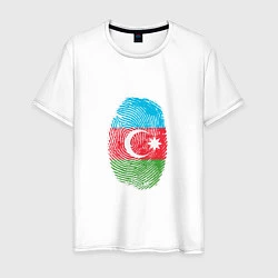 Футболка хлопковая мужская Азербайджан - Отпечаток, цвет: белый