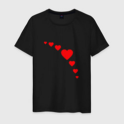 Мужская футболка Сердечки для любви