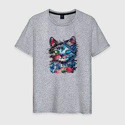 Мужская футболка Космический кот Space cat
