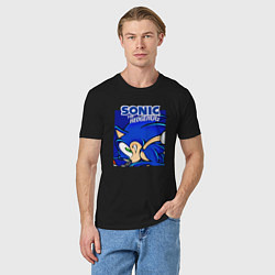 Футболка хлопковая мужская Sonic Adventure Sonic, цвет: черный — фото 2