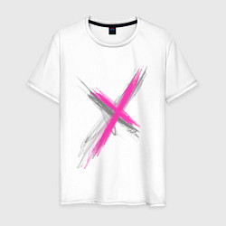 Мужская футболка Коллекция Get inspired! Pink cross Абстракция P-cr