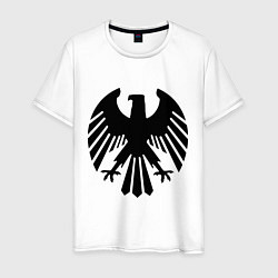 Футболка хлопковая мужская Немецкий гербовый орёл, цвет: белый