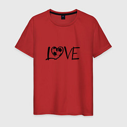 Мужская футболка День святого Валентина футбольная любовь