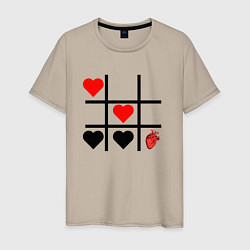 Мужская футболка Сердечки Крестики нолики