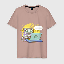 Мужская футболка Я не робот Програмерский мем