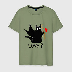 Мужская футболка LOVE CAT WHAT cat