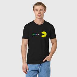 Футболка хлопковая мужская Pac - man Для пары, цвет: черный — фото 2