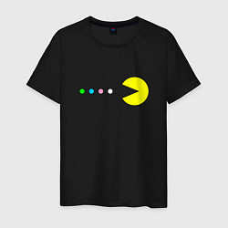 Футболка хлопковая мужская Pac - man Для пары, цвет: черный