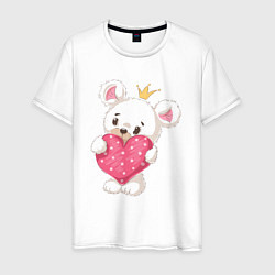 Мужская футболка Мишка с сердечком 14 февраля