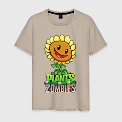 Мужская футболка Plants vs Zombies Подсолнух