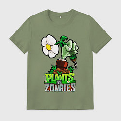 Мужская футболка Plants vs Zombies рука зомби