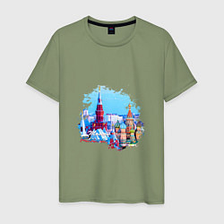 Мужская футболка Москва Россия Туризм