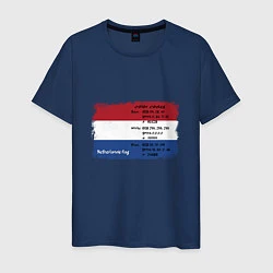 Мужская футболка Для дизайнера Флаг Нидерландов