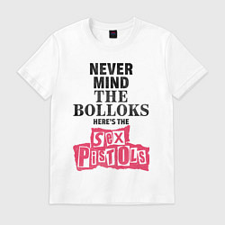 Футболка хлопковая мужская SEX PISTOLS СЕКС ПИСТОЛС, цвет: белый