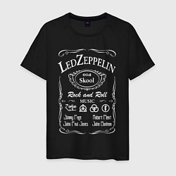 Футболка хлопковая мужская Led Zeppelin, Лед Зеппелин, цвет: черный
